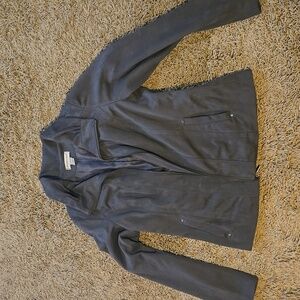 Grey soft suede feeling jacket, small, Christopher and Banks